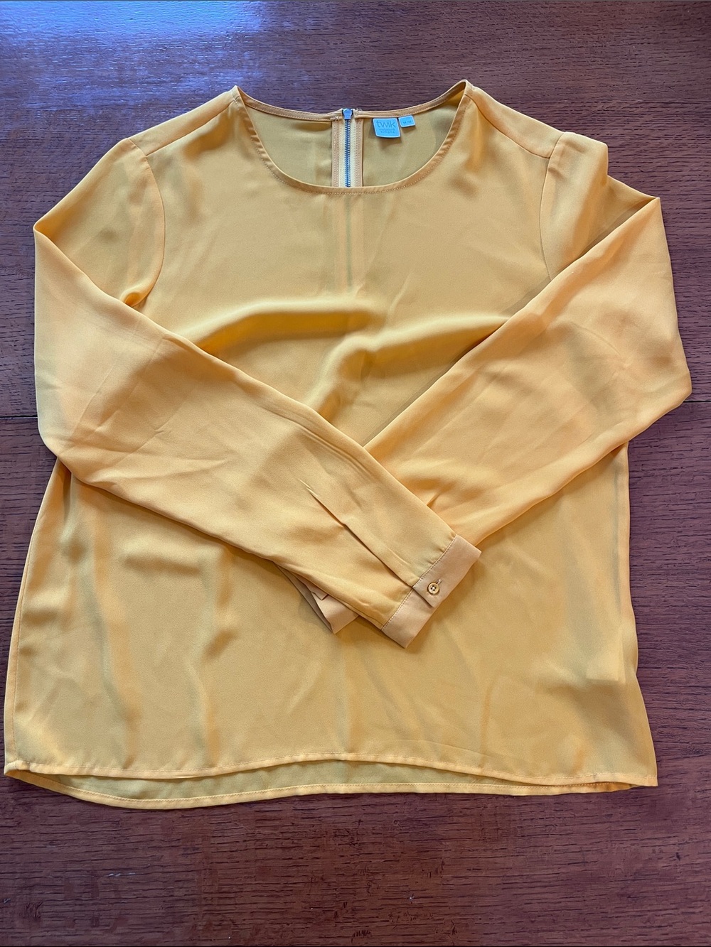 Classic Women's Yellow Long-Sleeve Blouse - Unbranded